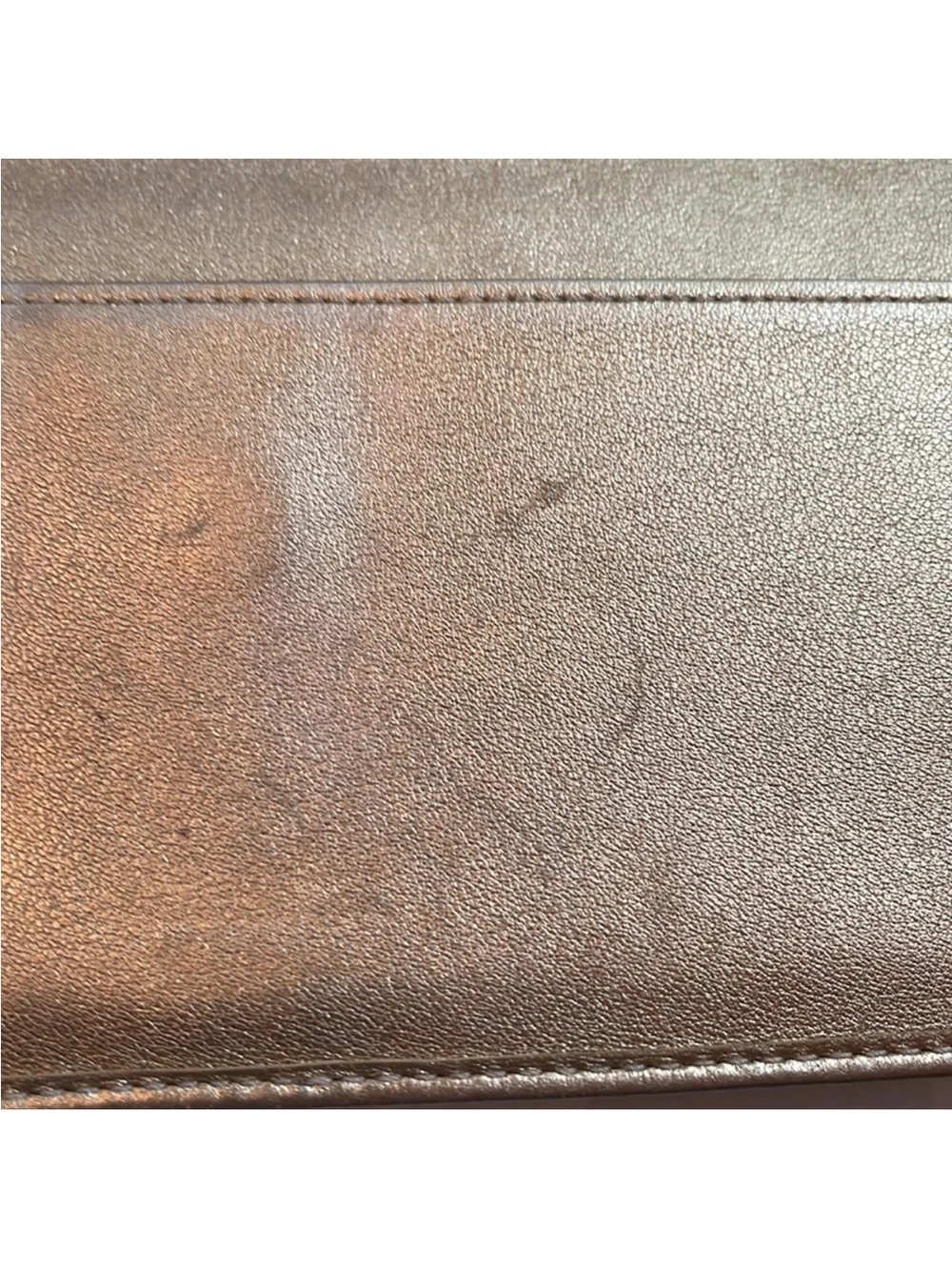 Coach Signature C Gold Canvas & Leather Wallet